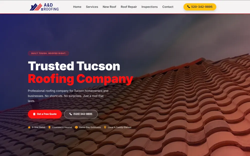 Roofing & Construction marketing portfolio by IntelAtlas