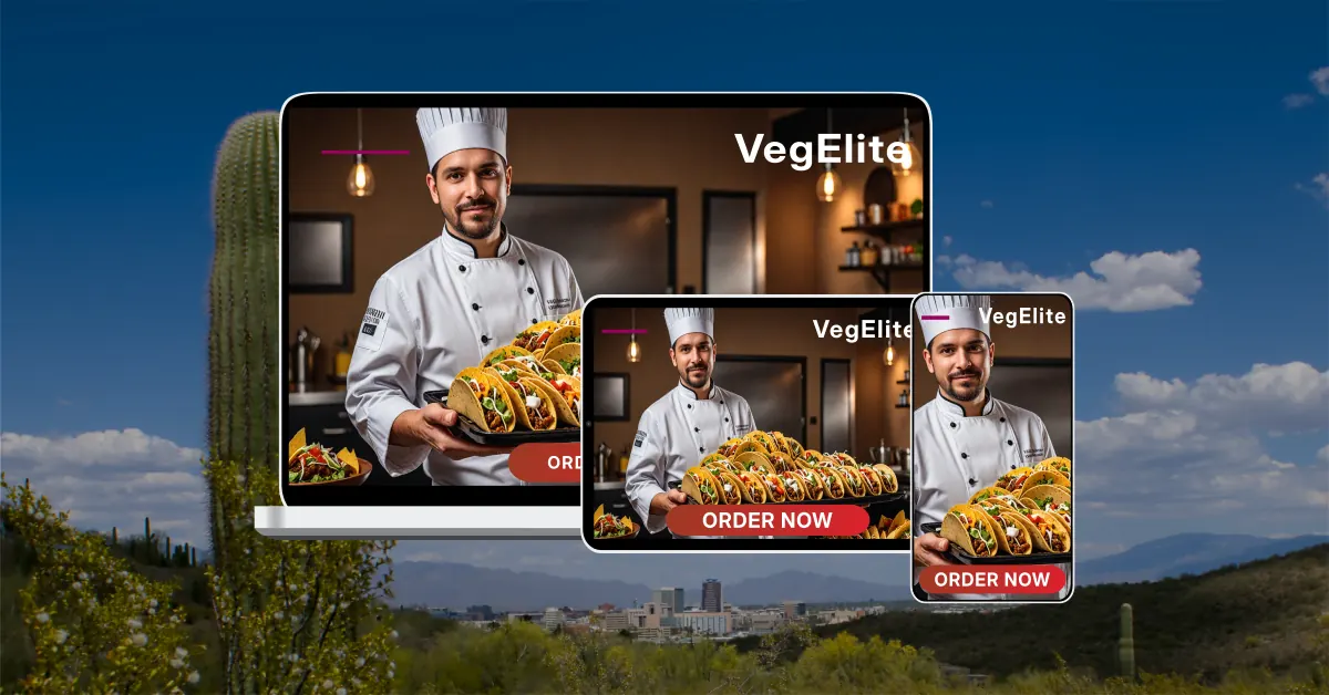 Mockups showcasing responsive tucson web design work by IntelAtlas
